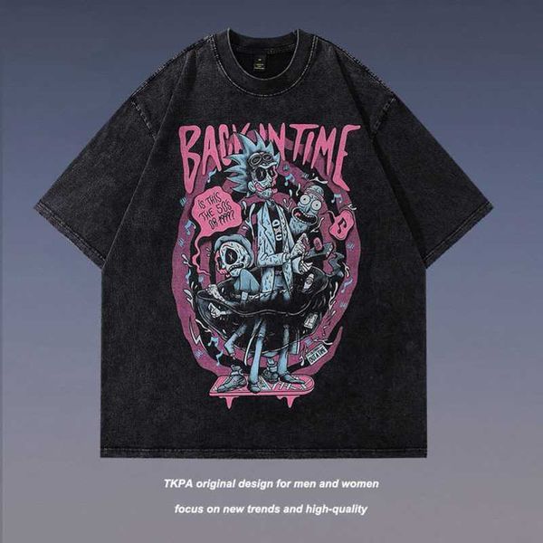designertkpa american hip-hop trendy brand dark black graffiti printed short sleeved t-shirt for men and women washed and worn half sleeved, White;black
designertkpa american hip-hop trendy brand dark black graffiti printed short sleeved t-shirt for men and women washed and worn half sleeved, White;black