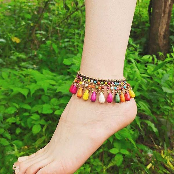anklets european and american bohemian style semi stone women's anklet wax thread hand woven beach vacation female 230607, Red;blue
anklets european and american bohemian style semi stone women's anklet wax thread hand woven beach vacation female 230607, Red;blue