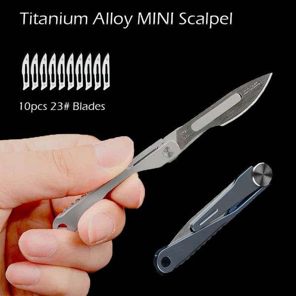 titanium alloy mini scalpel edc outdoor folding knife unpacking pocket knife outdoor camping knife no. 23/11 scalpel key buckle, Silver
titanium alloy mini scalpel edc outdoor folding knife unpacking pocket knife outdoor camping knife no. 23/11 scalpel key buckle, Silver