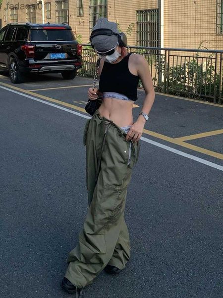 houzhou army green low rise parachute pants women cyber y2k vintage pockets cargo trousers oversize wide leg joggers edgy style l230621, Black;white
houzhou army green low rise parachute pants women cyber y2k vintage pockets cargo trousers oversize wide leg joggers edgy style l230621, Black;white
