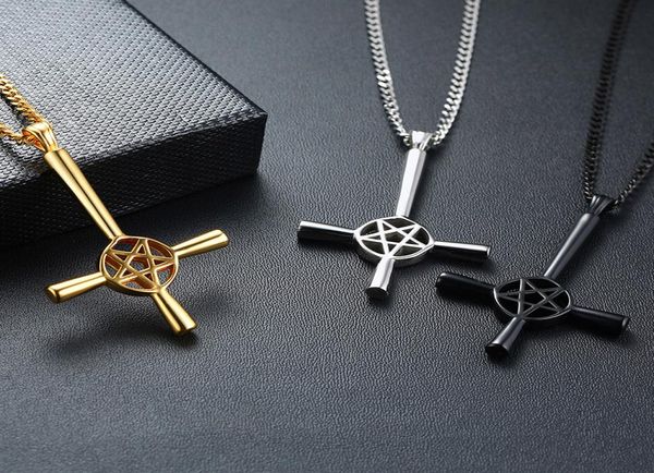 church seal of satan cross nelaces pendant for men crucifix satanic stainless steel nelace male jewelry2372254, Silver
church seal of satan cross nelaces pendant for men crucifix satanic stainless steel nelace male jewelry2372254, Silver