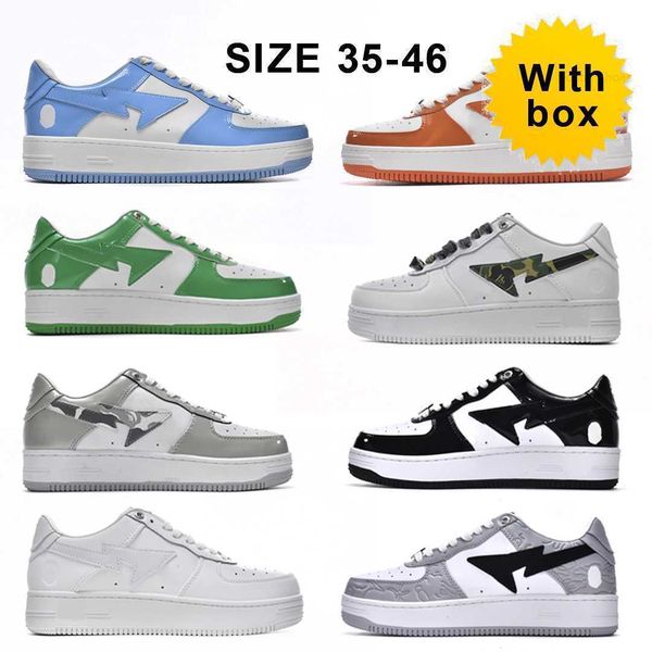 designer star lightning shoes bapestas sk8 sta shoes grey black stas sk8 blue patent leather low men women sneakers outdoor sports sneakers
designer star lightning shoes bapestas sk8 sta shoes grey black stas sk8 blue patent leather low men women sneakers outdoor sports sneakers