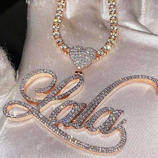 iced out hip hop women choker s925 sterling silver 10k solid gold letter pendant cursive script moissanite pendant necklace
iced out hip hop women choker s925 sterling silver 10k solid gold letter pendant cursive script moissanite pendant necklace