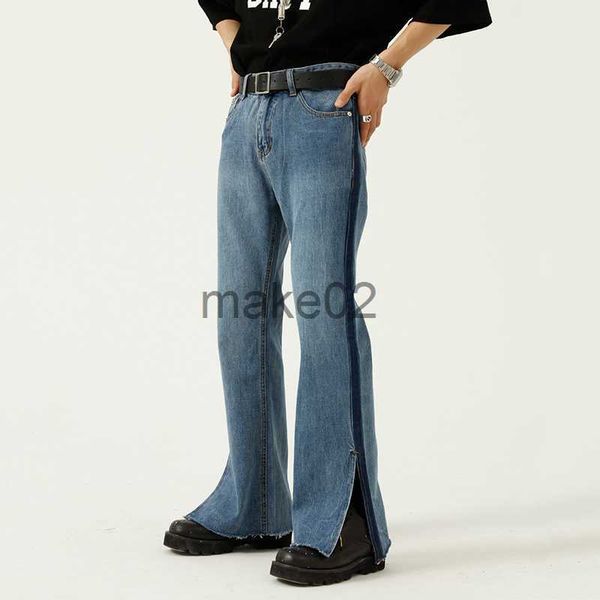 men's jeans 2022 men's new korean trend color matching trend side split casual trumpet jeans men vintage streetwear denim trousers, Blue
men's jeans 2022 men's new korean trend color matching trend side split casual trumpet jeans men vintage streetwear denim trousers, Blue