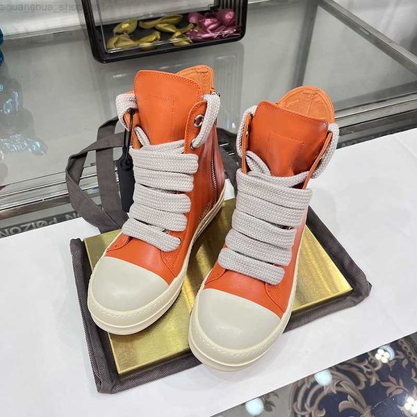 high casual shoes women bright pink jumbo lace up leather thick sole orange designer sneakers round owens ro luxury men flats motorcycle ank, Black
high casual shoes women bright pink jumbo lace up leather thick sole orange designer sneakers round owens ro luxury men flats motorcycle ank, Black
