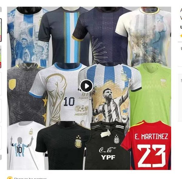 argentina soccer jerseys 22 23 fans player version 22/23 mac allister dybala di maria martinez de paul maradona child kids kit men women foo, Black;yellow
argentina soccer jerseys 22 23 fans player version 22/23 mac allister dybala di maria martinez de paul maradona child kids kit men women foo, Black;yellow