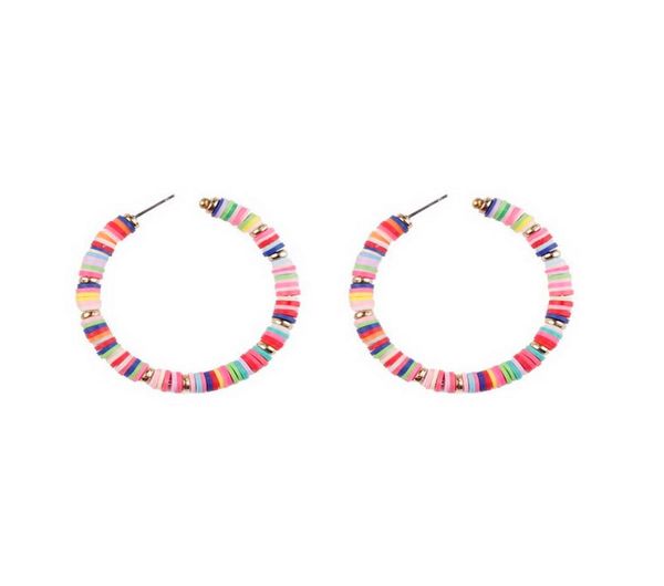 natasha accessories jewelry multi beads hoop earrings recyclable rainbow colorful polymer clay beads hoop earrings multicolor hoop2325718, Golden;silver
natasha accessories jewelry multi beads hoop earrings recyclable rainbow colorful polymer clay beads hoop earrings multicolor hoop2325718, Golden;silver