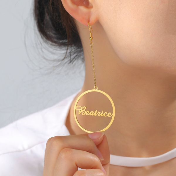 hoop huggie sipuris stainless steel long chain big personalized custom name earrings for women fashion jewelry accessories gift 230710, Golden;silver
hoop huggie sipuris stainless steel long chain big personalized custom name earrings for women fashion jewelry accessories gift 230710, Golden;silver