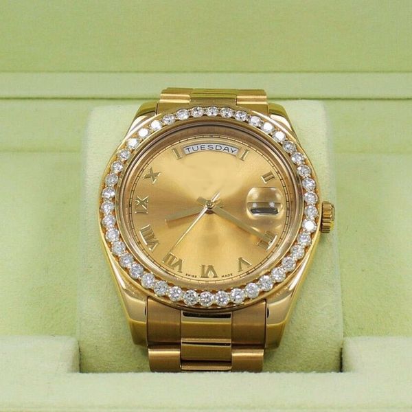 luxury dj new factory day-date 118348-0147 18k yellow gold 36mm diamond bezel box/paper asia 3235 automatic mens men's watch, Slivery;brown
luxury dj new factory day-date 118348-0147 18k yellow gold 36mm diamond bezel box/paper asia 3235 automatic mens men's watch, Slivery;brown