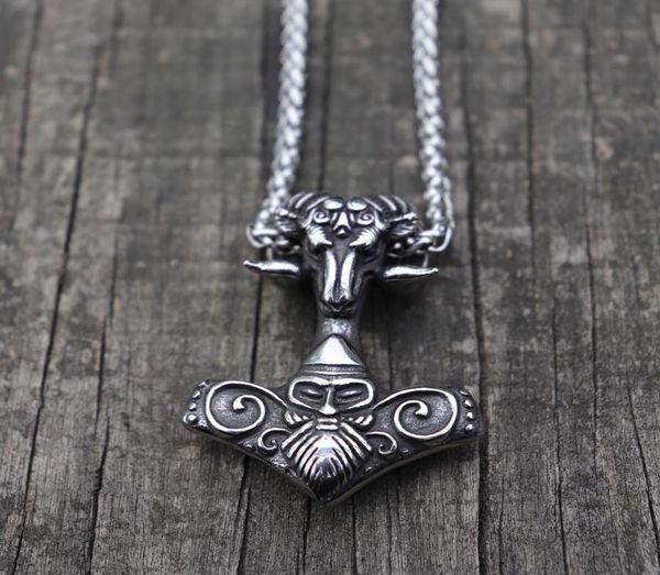 viking mjolnir thor039s hammer sheep heads stainless steel pendant necklace scandinavian pagan norse rune totem man amulet jewe2209682, Silver
viking mjolnir thor039s hammer sheep heads stainless steel pendant necklace scandinavian pagan norse rune totem man amulet jewe2209682, Silver