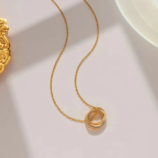 designer necklace fashion three ring pendant necklace 18k gold necklace jewelry womens holiday gift diamond necklace, Silver
designer necklace fashion three ring pendant necklace 18k gold necklace jewelry womens holiday gift diamond necklace, Silver