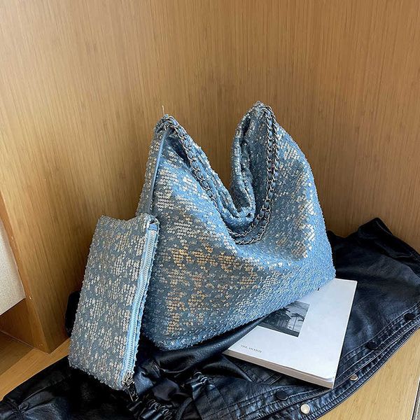 leisure large bag female niche sequin denim single shoulder bag internet celebrity large capacity chain tote bag
leisure large bag female niche sequin denim single shoulder bag internet celebrity large capacity chain tote bag