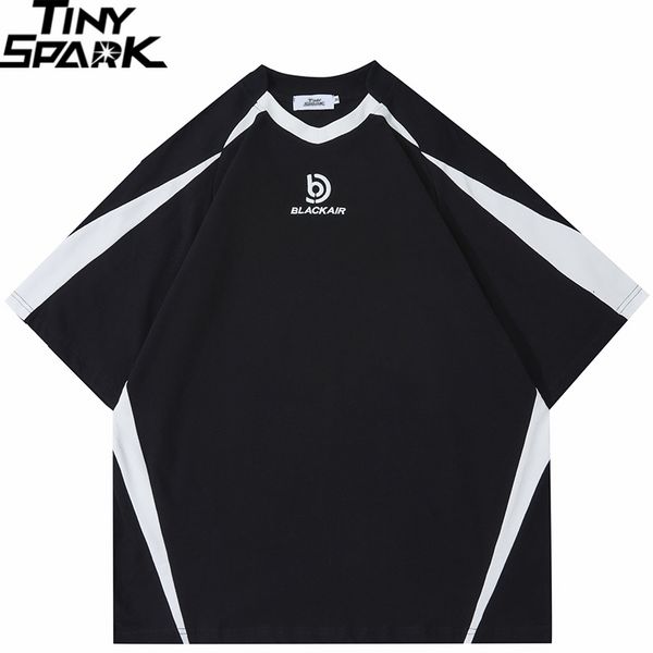 mens tshirts street clothing retro patch work tshirt black and white harajuku hip hop large cotton 230707, White;black
mens tshirts street clothing retro patch work tshirt black and white harajuku hip hop large cotton 230707, White;black