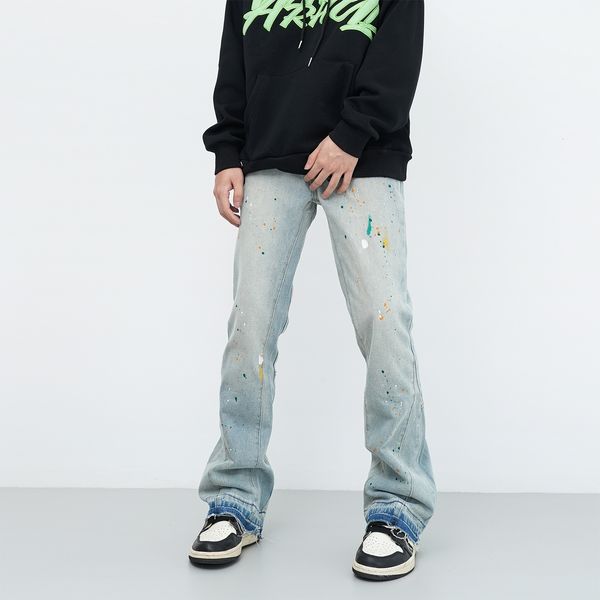 mens jeans streetwear graffiti micro flare slim vintage hip hop denim flared pants men fashion speckle ink wide leg washed jean 230707, Blue
mens jeans streetwear graffiti micro flare slim vintage hip hop denim flared pants men fashion speckle ink wide leg washed jean 230707, Blue
