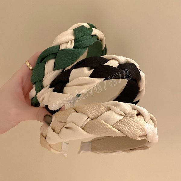 new fashion women headband wide side spliced braided hairband fresh color turban spring hair accessories, Silver
new fashion women headband wide side spliced braided hairband fresh color turban spring hair accessories, Silver