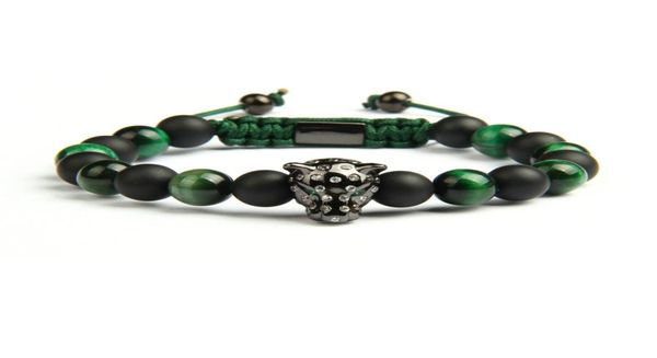 new 1pcs lover jewelry natural stone beads micro paved leopard macrame bracelets green for men pink for women1939105, Golden;silver
new 1pcs lover jewelry natural stone beads micro paved leopard macrame bracelets green for men pink for women1939105, Golden;silver