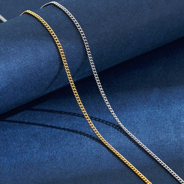 strands 2mm wide stainless steel link chain necklace for men and women silver color gold available length 14" 30" 230613, Black 
strands 2mm wide stainless steel link chain necklace for men and women silver color gold available length 14" 30" 230613, Black