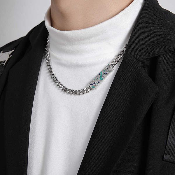 design graffiti necklace men's niche hip hop titanium steel simple style jewelry versatile fashion women, Black
design graffiti necklace men's niche hip hop titanium steel simple style jewelry versatile fashion women, Black