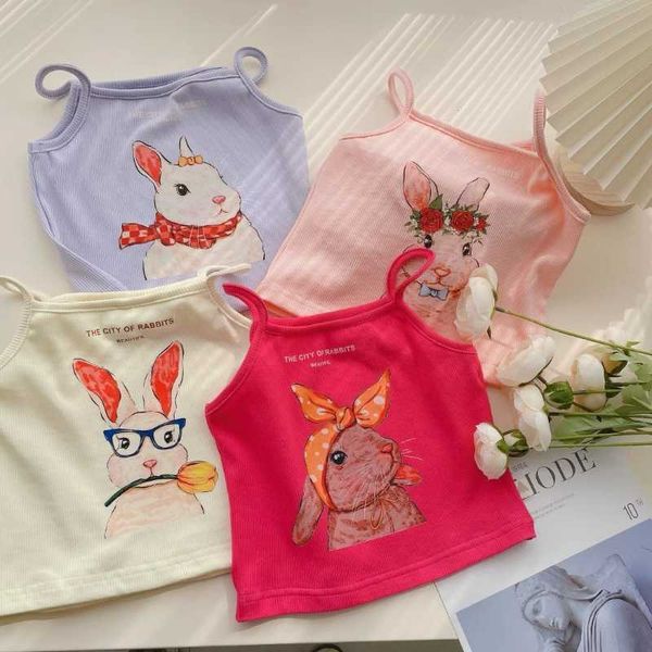 t-shirts 2023 korea summer kids clothes for girls cute cartoon rabbit sling vest kawaii toddler girl camisole gilet fille cotton x0628, Blue
t-shirts 2023 korea summer kids clothes for girls cute cartoon rabbit sling vest kawaii toddler girl camisole gilet fille cotton x0628, Blue