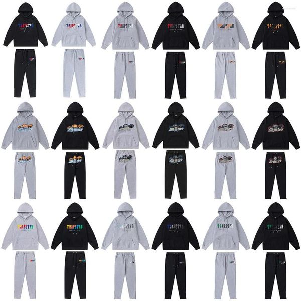 men's tracksuits trapstar london sweater suit hoodies embroidered shooters sweatshirt trousers sportswear streetwear pullover casual cl, Gray
men's tracksuits trapstar london sweater suit hoodies embroidered shooters sweatshirt trousers sportswear streetwear pullover casual cl, Gray