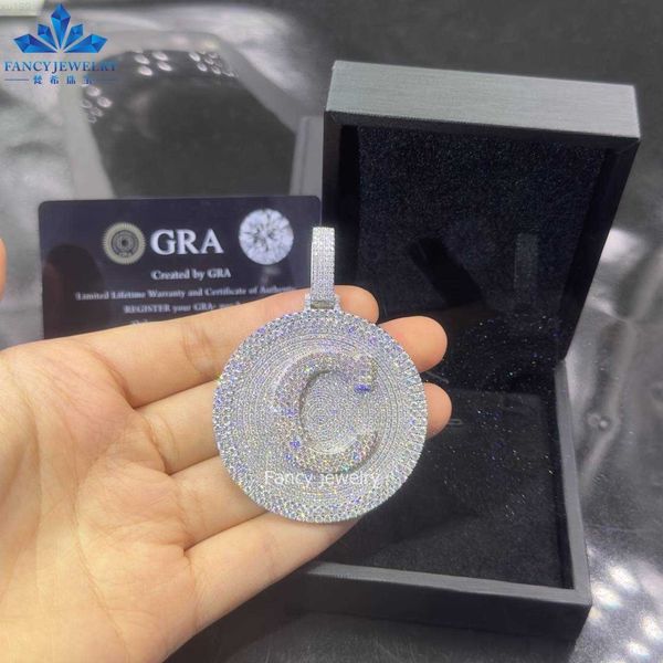 2 inches round hip hop pendant luxury iced out moissanite jewelry 925 sterling silver diamond charm custom necklace pendant
2 inches round hip hop pendant luxury iced out moissanite jewelry 925 sterling silver diamond charm custom necklace pendant