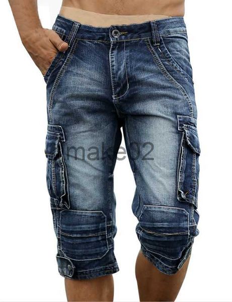men's jeans summer mens retro cargo denim shorts vintage acid washed faded multipockets military style biker short jeans for men x0710, Blue
men's jeans summer mens retro cargo denim shorts vintage acid washed faded multipockets military style biker short jeans for men x0710, Blue