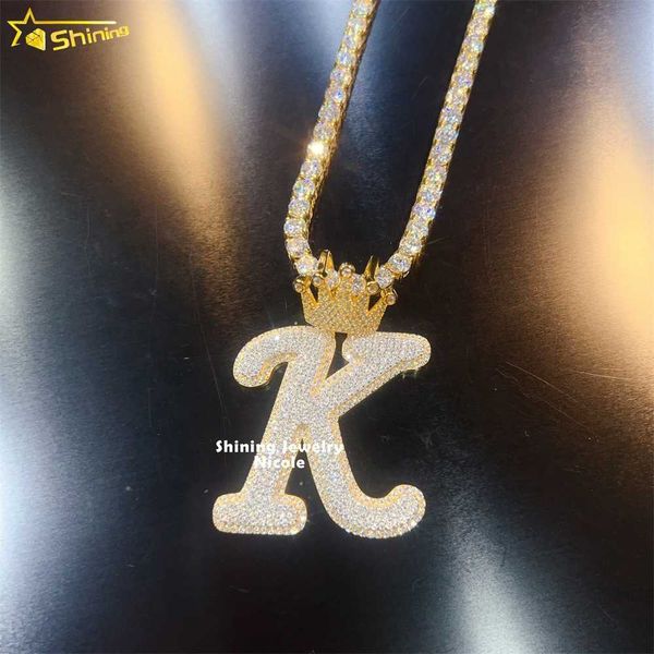 high-end rapper silver iced out initial pendants crown custom letter moissanite hip hop pendant
high-end rapper silver iced out initial pendants crown custom letter moissanite hip hop pendant