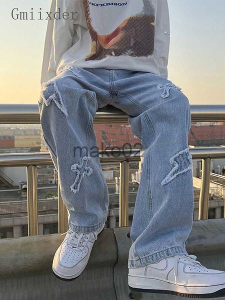 men's jeans gmiixder high street jeans boys personality trend korean straight trousers spring trend brand ins wide leg old shool denim, Blue
men's jeans gmiixder high street jeans boys personality trend korean straight trousers spring trend brand ins wide leg old shool denim, Blue