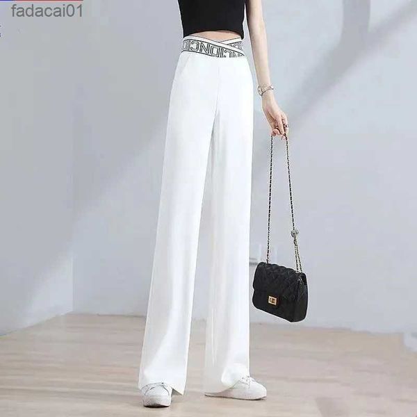ice silk wideleg pants womens high waist drooping letter elastic waist 2023 spring summer thin straight loose white pants ladie l230621, Black;white
ice silk wideleg pants womens high waist drooping letter elastic waist 2023 spring summer thin straight loose white pants ladie l230621, Black;white