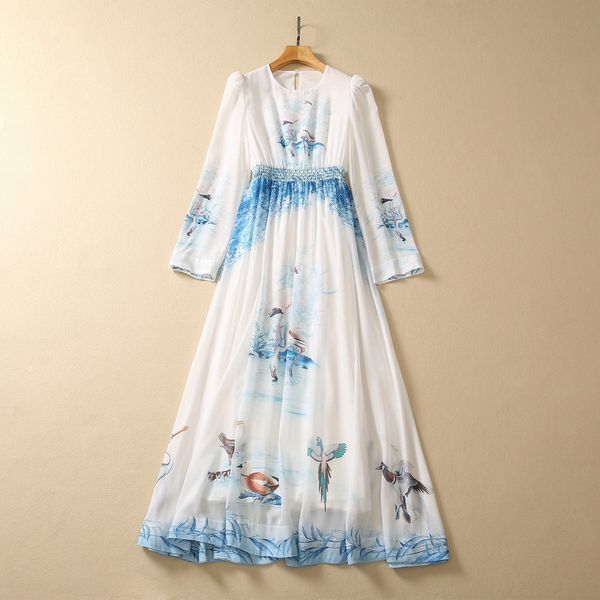 european and american women's dress 2023 summer new style long-sleeved crane printed round collar fashion pleated dress xxl, Black;gray
european and american women's dress 2023 summer new style long-sleeved crane printed round collar fashion pleated dress xxl, Black;gray