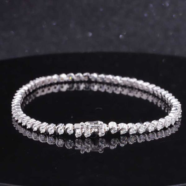 starsgem 14k white gold customized 2mm tennis moissanite bracelet for gift, Silver
starsgem 14k white gold customized 2mm tennis moissanite bracelet for gift, Silver
