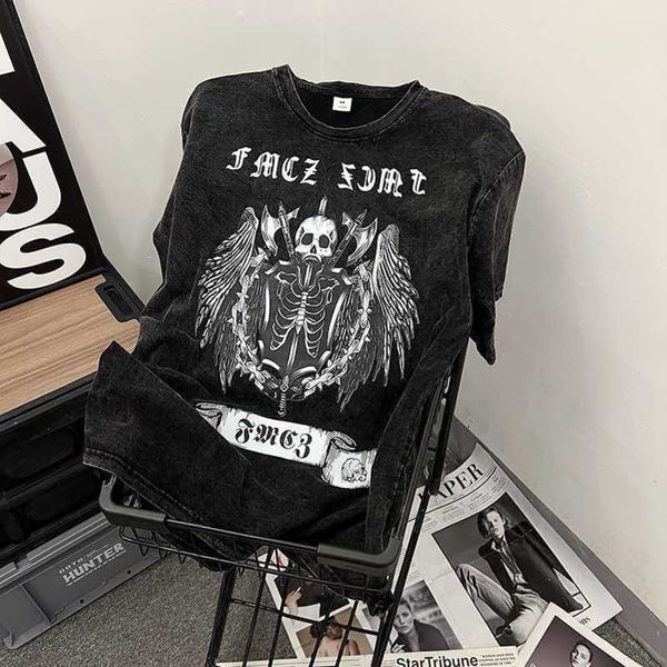 designerhaoshizun american style pure cotton skull made old washed short sleeved t-shirt for men and women, dark high street five point midd, White;black
designerhaoshizun american style pure cotton skull made old washed short sleeved t-shirt for men and women, dark high street five point midd, White;black