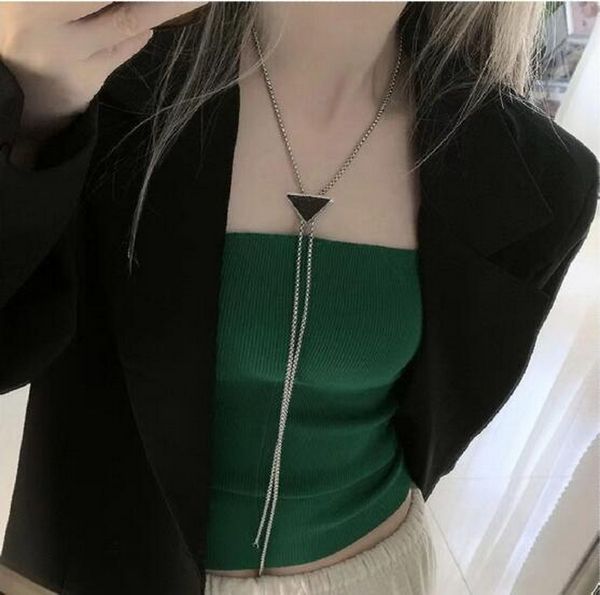 new multipurpose european american inverted triangle p letter logo pendant necklace belt waist chain metal matching chain fashion accessorie, Silver
new multipurpose european american inverted triangle p letter logo pendant necklace belt waist chain metal matching chain fashion accessorie, Silver