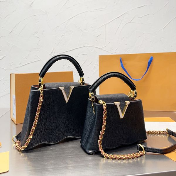 women wave bottom chain bag tote capucines crossbody messenger bag designer handbags shoulder shoulder bags purse leather handbags