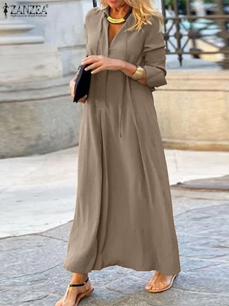 basic casual dresses zanzea elegant v neck long sleeve dress oversize women autumn sundress robe femme stylish work solid casual shirt vesti, Black;gray
basic casual dresses zanzea elegant v neck long sleeve dress oversize women autumn sundress robe femme stylish work solid casual shirt vesti, Black;gray
