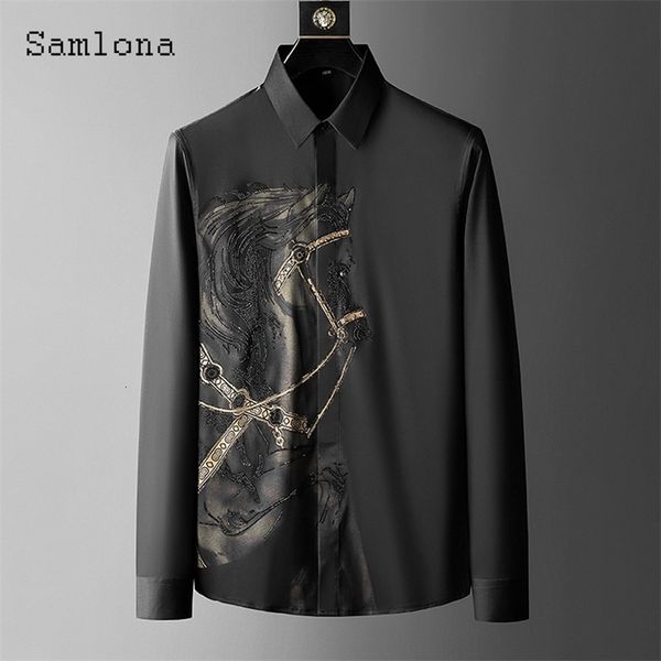 men's dress shirts plus size 4xl mens elegant horse printed lepal collar shirt blusas homme ropa tunic blouse masculina camisa 230707, White;black
men's dress shirts plus size 4xl mens elegant horse printed lepal collar shirt blusas homme ropa tunic blouse masculina camisa 230707, White;black