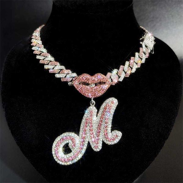 pendant necklaces trend pink 26 initials mouth letter necklace for women iced out cursive letters cuban link chain hiphop jewelry 230613, Silver
pendant necklaces trend pink 26 initials mouth letter necklace for women iced out cursive letters cuban link chain hiphop jewelry 230613, Silver