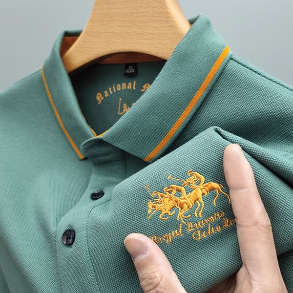 men's polos luxury brand embroidered cotton polo shirt men's short sleeved summer high-end fashion korean casual business paul t-s, White;black
men's polos luxury brand embroidered cotton polo shirt men's short sleeved summer high-end fashion korean casual business paul t-s, White;black