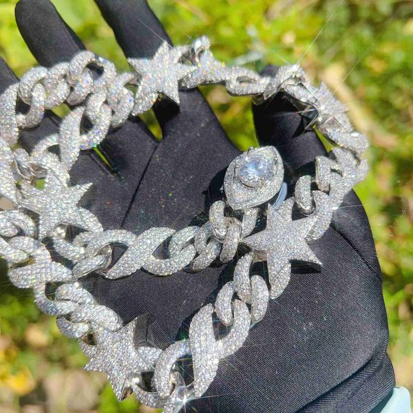 trendy iced out miami real gold man necklace for men vvs moissanite cuban link chain, Silver
trendy iced out miami real gold man necklace for men vvs moissanite cuban link chain, Silver