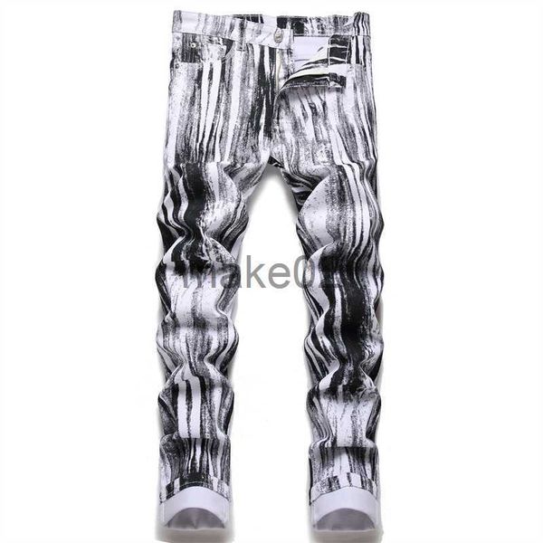 men's jeans men's stripe digital print jeans fashion gray black slim tapered pants mid waist white stretch denim trousers x0710, Blue
men's jeans men's stripe digital print jeans fashion gray black slim tapered pants mid waist white stretch denim trousers x0710, Blue