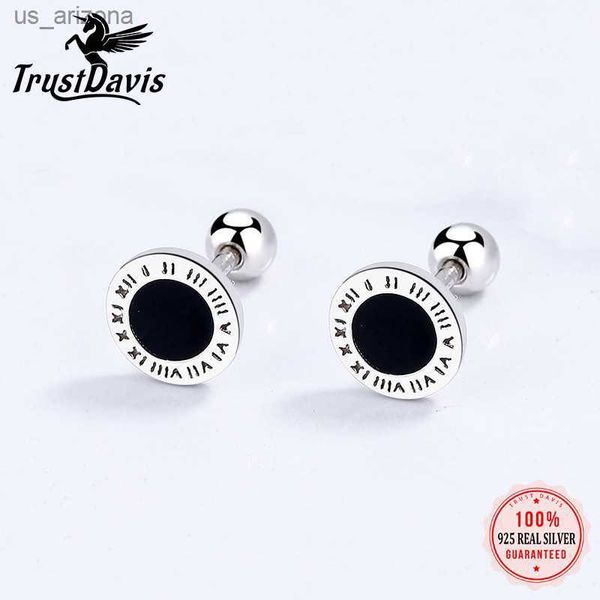 trustdavis real 925 sterling silver round roman numeral screw stud earrings for women wedding valentine's day jewelry da2761 l230620, Golden;silver
trustdavis real 925 sterling silver round roman numeral screw stud earrings for women wedding valentine's day jewelry da2761 l230620, Golden;silver