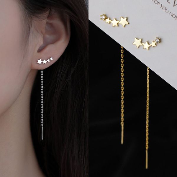stud lats trend long wire tassel thread chain climb star heart beads pendants drop earrings womens straight hanging earings jewelry 230710, Golden;silver
stud lats trend long wire tassel thread chain climb star heart beads pendants drop earrings womens straight hanging earings jewelry 230710, Golden;silver