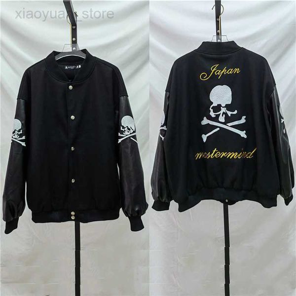 men's jackets mastermind skull baseball jacket men women mmj ghost embroidered leather sleeve couple mastermind baseball uniform outwea, Black;brown 
men's jackets mastermind skull baseball jacket men women mmj ghost embroidered leather sleeve couple mastermind baseball uniform outwea, Black;brown