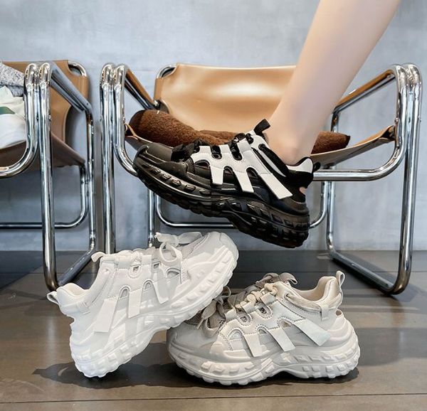 heels sneakers for women breathable mesh platform sports shoes woman mix color boots height increasing casual shoes, Black
heels sneakers for women breathable mesh platform sports shoes woman mix color boots height increasing casual shoes, Black