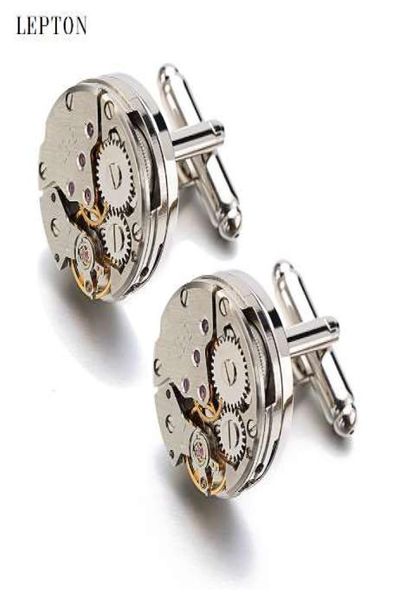 men business watch movement cufflinks of immovable lepton steampunk gear watch mechanism cuff links for mens relojes gemelos6843368, Silver
men business watch movement cufflinks of immovable lepton steampunk gear watch mechanism cuff links for mens relojes gemelos6843368, Silver