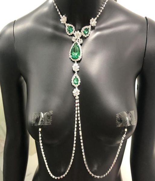 2020 luxury green rhinestone non piercing jewelry for women body nipple chain necklace7685501, Silver
2020 luxury green rhinestone non piercing jewelry for women body nipple chain necklace7685501, Silver