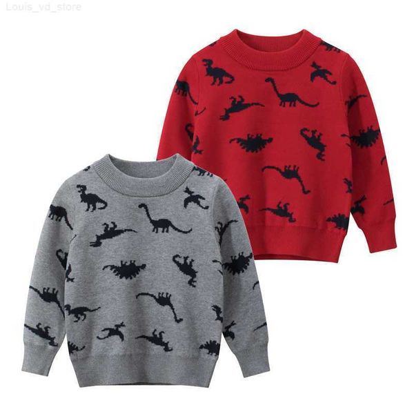 2 colors dinosaur winter sweater for boys cotton kids knitwear toddler pullover children baby fall clothes y1024 l230710, Blue
2 colors dinosaur winter sweater for boys cotton kids knitwear toddler pullover children baby fall clothes y1024 l230710, Blue