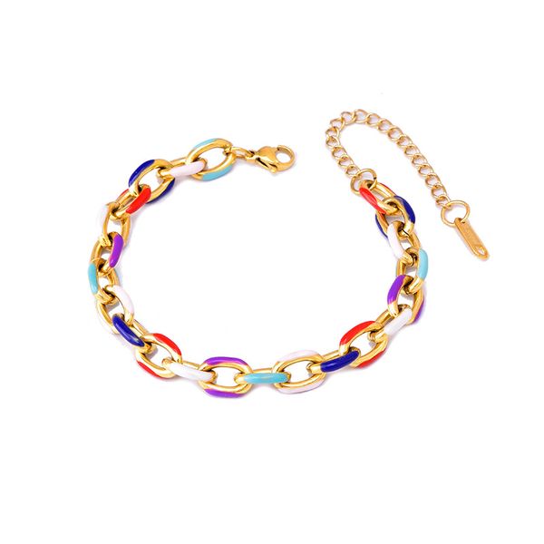 exaggerated color drip bracelet simple everything thick chain personality hip hop unisex, Black
exaggerated color drip bracelet simple everything thick chain personality hip hop unisex, Black