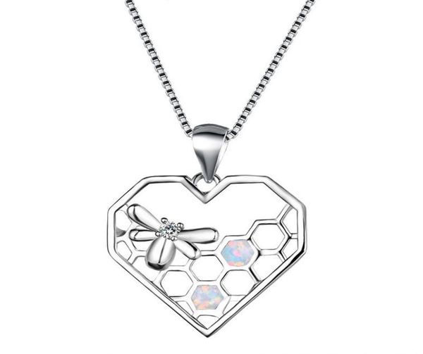fashion blue white opal charm necklaces for girl heart honeycomb bee animal pendant necklace women boho chain jewelry5363475, Silver
fashion blue white opal charm necklaces for girl heart honeycomb bee animal pendant necklace women boho chain jewelry5363475, Silver