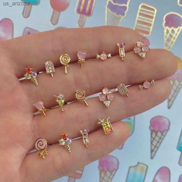 new ins creative summer earrings colorful zircon ice cream lollipop drink cup stud earrings for women girls fashion jewelry l230620, Golden;silver
new ins creative summer earrings colorful zircon ice cream lollipop drink cup stud earrings for women girls fashion jewelry l230620, Golden;silver